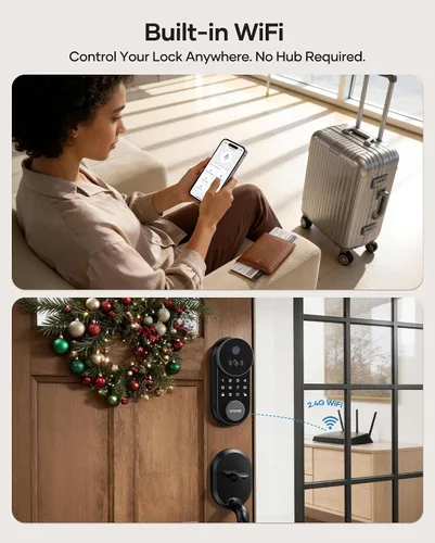 Vista 7 de SMONET Cerradura inteligente de la puerta delantera de WiFi de la huella