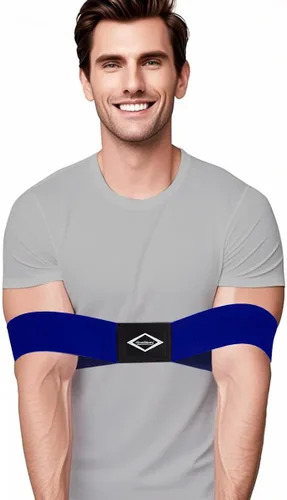 Vista 5 de Scott Edward Ayuda profesional para entrenamiento de swing de golf, banda de brazo de corrección de oscilación, herramienta de práctica de Azul