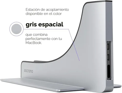 Vista 7 de Base para Apple MacBook Air de 13" - Estación de acoplamiento - Conecta pantallas duales con dos puertos Thunderbolt 4 USB-C - Hub de estación
