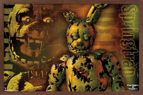 Vista 10 de Trends International Five Nights at Freddy's - Póster de pared Springtrap, 14.725 x 22.375 pulgadas, versión con marco de madera tipo granero