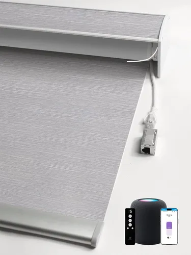 Vista 36 de SmartWings Persianas enrollables con cable duro PoE 100% opacas, muestra de tela