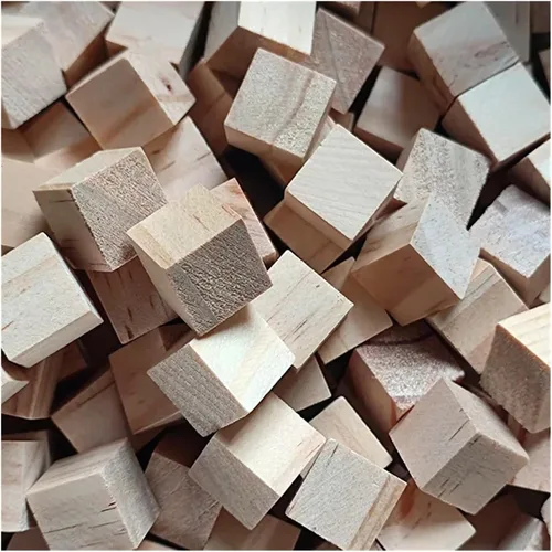 Vista 5 de Cubitos de madera de 0.39 a 1.7 pulgadas, bloques de madera naturales sin terminar para matemáticas, hacer rompecabezas, manualidades y proyectos