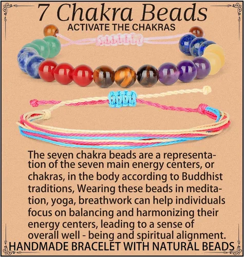 Vista 26 de LPBeads Pulsera de piedra natural hecha a mano de tamaño ajustable