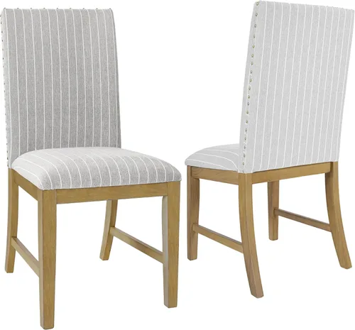 Vista 15 de HomePop Parsons - Silla de comedor, color gris (juego de 2)