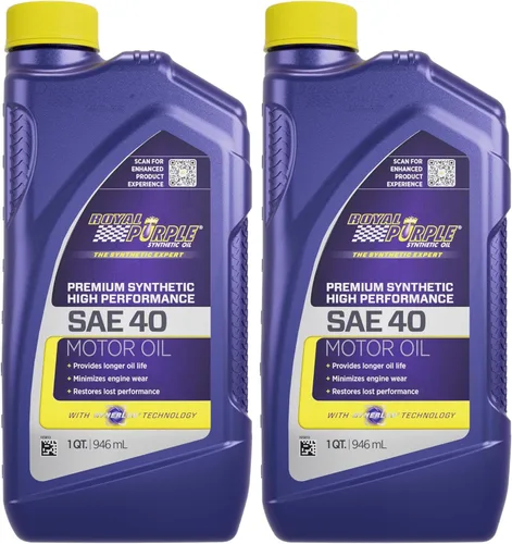 Vista 6 de Royal Purple 01040 SAE 40 Aceite de motor sintético de alto rendimiento resistente - Botella de 1 cuarto de galón