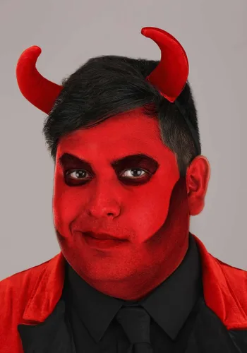 Vista 2 de Disfraz de Diablo Apresurado Talla Plus para Hombre Multicolor