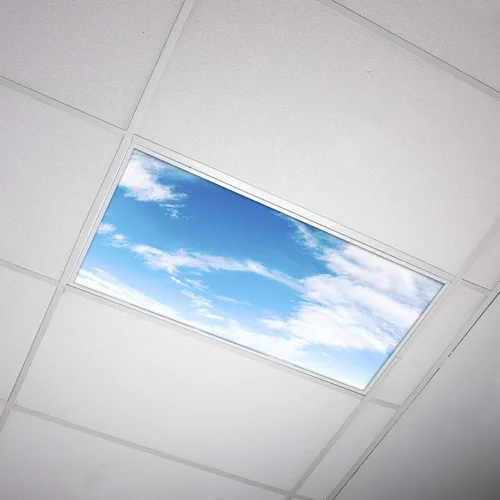 Vista 7 de Cubierta de luz fluorescente para luces de techo de aula, nubes rosadas, inserto de película retroiluminada de alta calidad 2 x 4