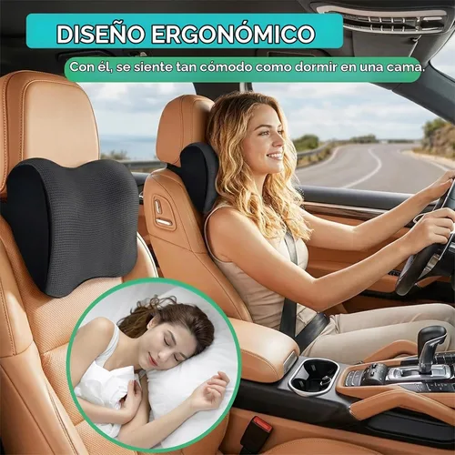 Vista 7 de Super Fit - Almohada para reposacabezas de coche, almohada para conducir Negro