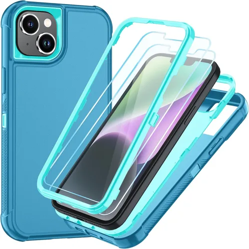 Vista 16 de SunStory Funda compatible con iPhone 11 con protector de pantalla HD, 3 capas de alta resistencia de cuerpo completo, funda protectora híbrida 3