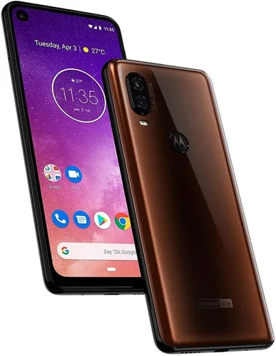 Vista 4 de Motorola One Vision XT1970-2 Teléfono GSM desbloqueado con cámara dual de 48MP y 5MP - gradiente de bronce