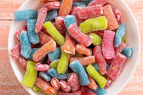 Vista 5 de SweeTARTS Rope Bites Candy, frutas mixtas, bolsa resellable de 8 onzas (paquete de 3)