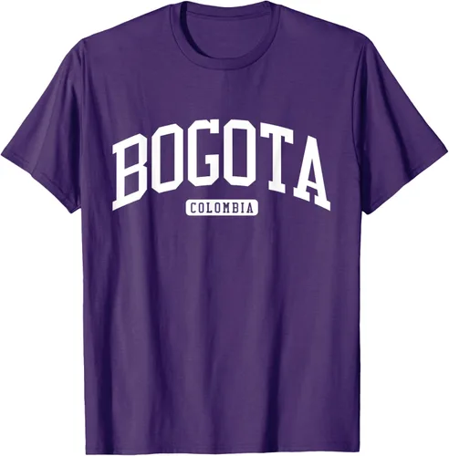 Vista 69 de Camiseta estilo universitario de Bogotá Colombia, Negro