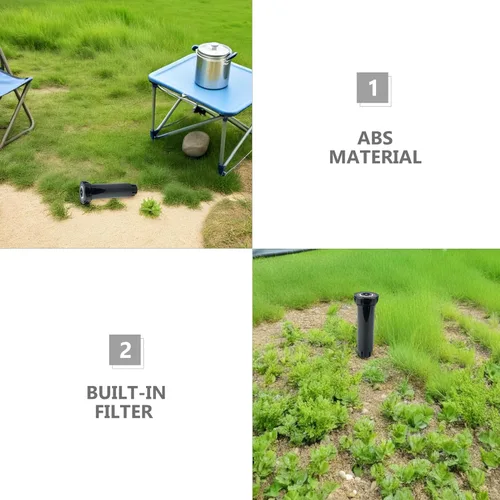 Vista 3 de Cabilock Cabezal de aspersor automático retráctil con filtro integrado para riego de césped de jardín, ángulo ajustable, rociador de agua enterrada