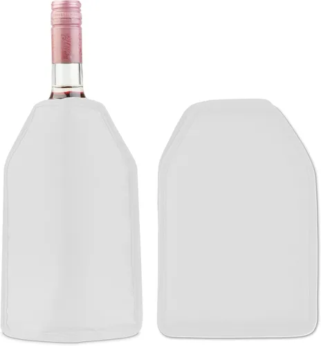 Vista 9 de Funda para enfriador de vino de gel sólido, enfriador de botellas reutilizable, color negro