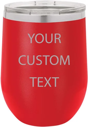 Vista 5 de Vaso de vino aislado de acero inoxidable personalizado personalizado de 12 oz (negro)