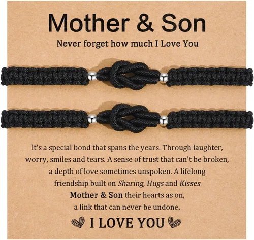 Vista 13 de Pulsera Papá Hija/Madre Hijo/Madre Hija/Abuela Nieta/Hermano Hermana Pulsera Promesa Meñique Juego Relación Amistad Pulseras Regalos de Navidad