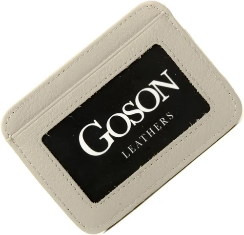 Vista 2 de Goson Cartera de cuero con clip para dinero para hombre, billetera de bolsillo frontal, tarjetero de crédito, cartera minimalista delgada