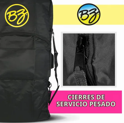 Vista 7 de Wham-O BZ Bodyboards - Bolsa básica para bodyboard - Nylon - Capacidad de 2 tablas (negro)