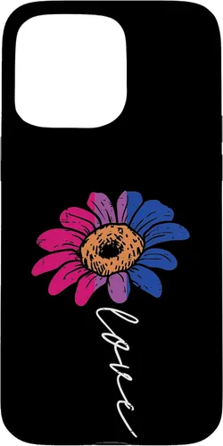 Vista 28 de Funda para iPhone 16 Love Sunflower Floral LGBTQ Bisexual Flag Gay Pride Ally Bi