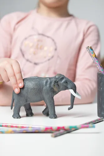 Vista 2 de Papo Figura de juguete de elefante asiático