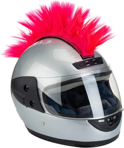 Vista 3 de Pelucas con Cresta Mohawk para Casco de Motocicleta, Ciclismo, Patinetas, Polo, Esquí, Snowboard, Traje de Cosplay Negro