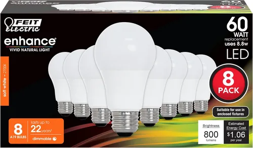 Vista 16 de Feit Electric Bombillas LED A19, 60 W Eq, regulables, blanco suave, paquete Blanco suave (2700K Soft White)