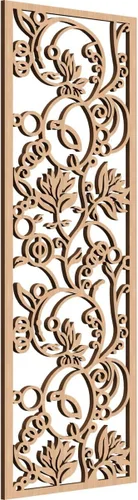 Vista 186 de Caspian Paneles de pared de madera con calado decorativo perforado, 9 3/8 pulgadas de ancho x 24 3/8 pulgadas de alto x 1/4 de alto, cereza