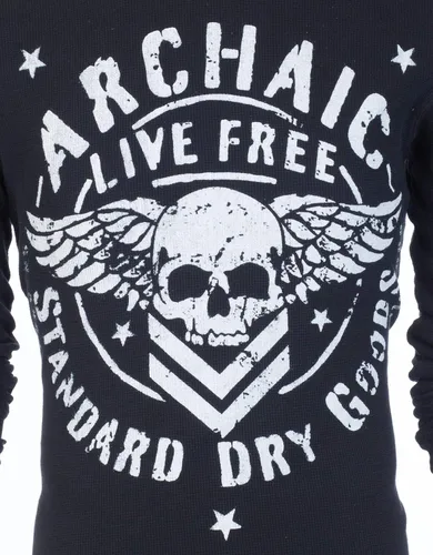 Vista 5 de Archaic by Affliction - Camisa térmica de manga larga para hombre, Negro