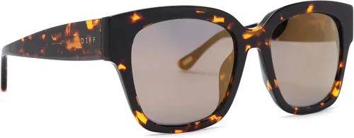 Vista 4 de DIFF Bella II - Gafas de sol cuadradas de gran tamaño para mujer, protección UV400, marco negro de moda