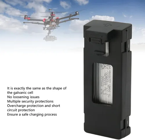 Vista 4 de Ejoyous Batería RC Dron, baterías RC Drone para E88 E88MAX E525 E99 K3 RC UAV, profesional 3.7 V 1800 Mah Control remoto UAV batería