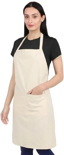 Vista 26 de Delantal de cocina de algodón resistente a las gotas de agua con delantales ajustables para mujer con bolsillos 8 opciones de color para cocinar