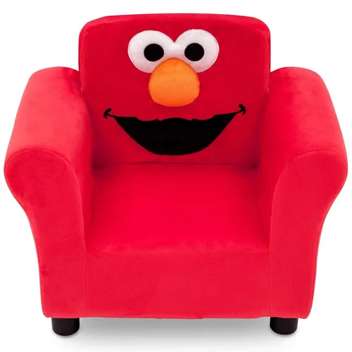 Vista 4 de Delta Children Sesame Street Elmo - Silla tapizada, color rojo y Disney/Pixar Toy Story 4 y 6 cubos de diseño y almacenamiento organizador