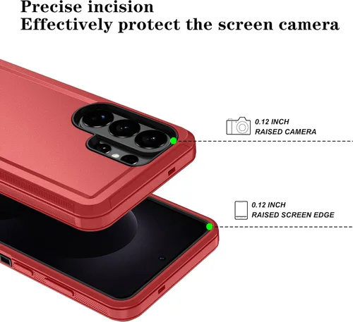 Vista 68 de ONOLA Funda compatible con Samsung Galaxy S24 Ultra con protector de pantalla HD, resistente a los golpes y a las caídas, funda de 3 capas