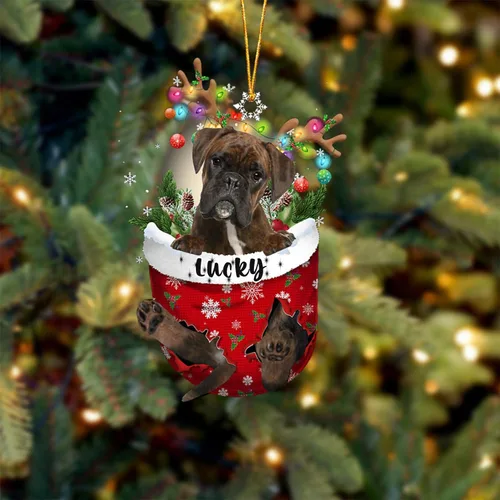 Vista 14 de Adorno de Navidad personalizado para perro Airedale Terrier en bolsillo de nieve, adorno para árbol de Navidad, idea de regalo para amantes