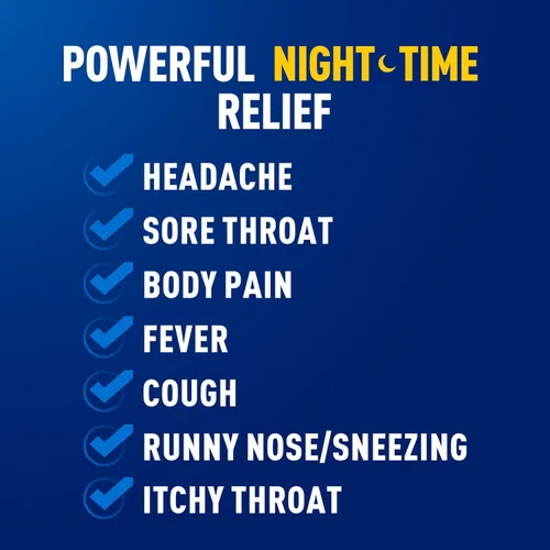 Vista 5 de Mucinex Fast-Max de máxima potencia para resfriado y gripe de día y noche para adultos, poderoso medicamento de venta libre para síntomas