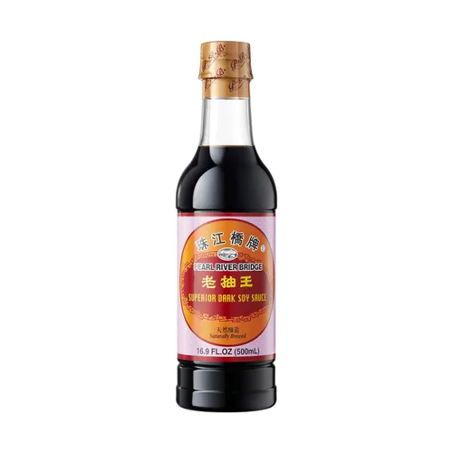 Vista 6 de Pearl River Bridge salsa de soja oscura sabor hongos de calidad superior, botellas de plástico, 16.9 onzas.