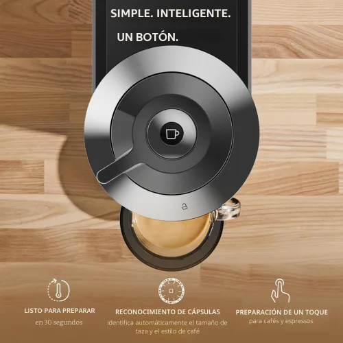 Vista 2 de Nespresso Vertuo Next Deluxe - Máquina de café y espresso de De'Longhi, cromo