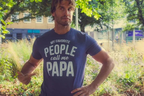 Vista 3 de Crazy Dog Mens T Shirt My Favorite People Call Me Papa Family Love Fathers Day Tee