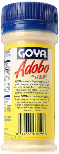 Vista 3 de Goya Adobo sazonador sin chile 28 onzas Condimento para aves, mariscos, carne y verduras, sin grasa y sin calorías, mezcla de especias latinas
