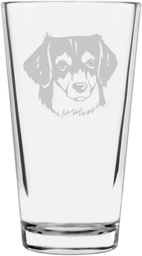 Vista 220 de Podenco Canario - Vaso de pinta de 16 onzas con temática de perro personalizado