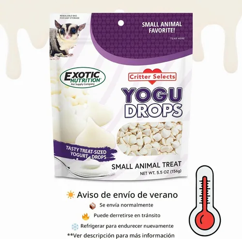 Vista 2 de Yogu Drops - Golosinas naturales de yogur saludable - para planeadores de azúcar, perros de pradera, monos, ardillas, conejillos de indias, conejos