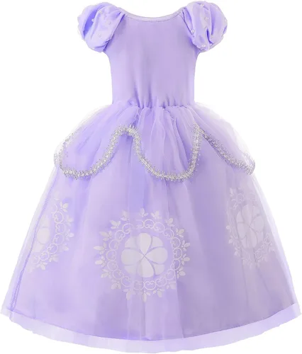 Vista 3 de Vgolar Disfraz de princesa, vestido de princesa, vestido de princesa morado