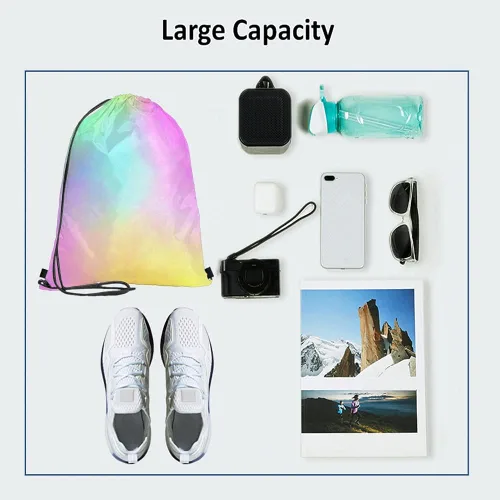 Vista 3 de Beabes Acuarela Unicornio Cordón Bolsas Mochila Gimnasio Saco, Multi-a70, Mochilas de viaje