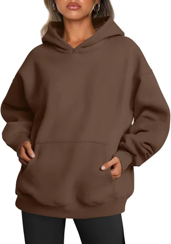 Vista 50 de Trendy Queen Sudaderas con capucha de gran tamaño para mujer, sudaderas de felpa para mujer, suéteres de moda de otoño, suéteres de invierno Lunares