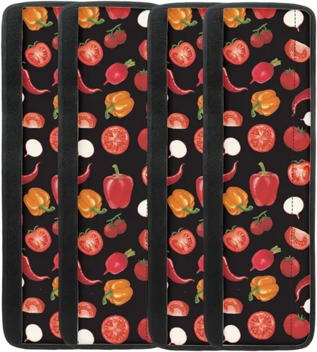 Vista 37 de Coldinair Fundas protectoras antideslizantes para manijas de puerta de refrigerador con estampado de mármol aguamarina, asas de decoración