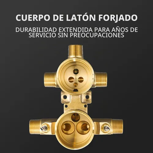 Vista 3 de R22000-WS Válvula de ducha y desviación integrada para válvula de ducha personalizada DT 3 o 6 ajustes, latón constructed