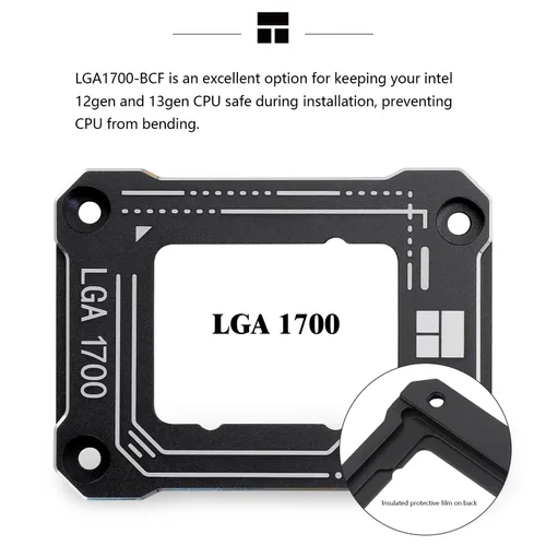 Vista 3 de Thermalright LGA1700-BCF Negro 12/13/14 Generación Intel Anti-Bending Fastener, placa de presión tipo curvado, fijación fija CPU, instalación fija