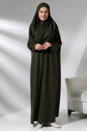 Vista 8 de ihvan online Vestidos musulmanes para mujer, vestido de oración de una pieza, alfombra de oración y cuentas, juego de regalo islámico para Eid