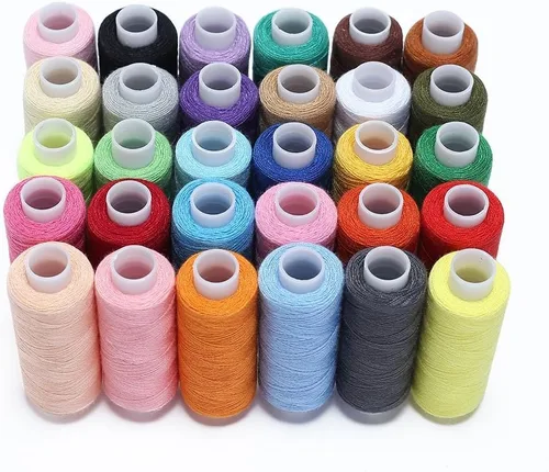 Vista 3 de Candora Bobina de hilo de coser, 30 colores, 250 yardas cada poliéster multiusos para coser a mano y a máquina