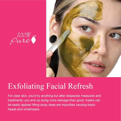 Vista 4 de 100% PURE Máscara facial de desintoxicación profunda de árbol de té y limpieza profunda de poros, cuidado natural de la piel, desatasca